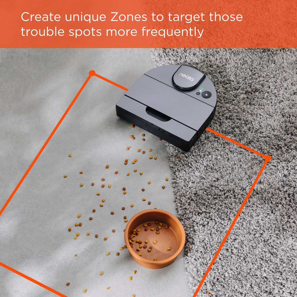 Open Box Neato D10 Intelligent Robot Vacuum Wi-Fi Connected with LIDAR Navigation in Silver