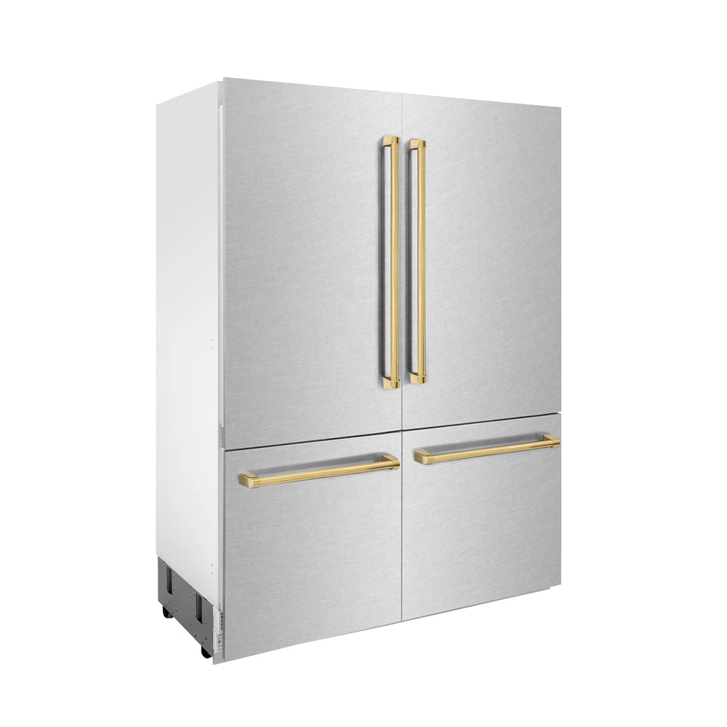ZLINE KITCHEN AND BATH RBIVZSN60G french door built in refrigerator