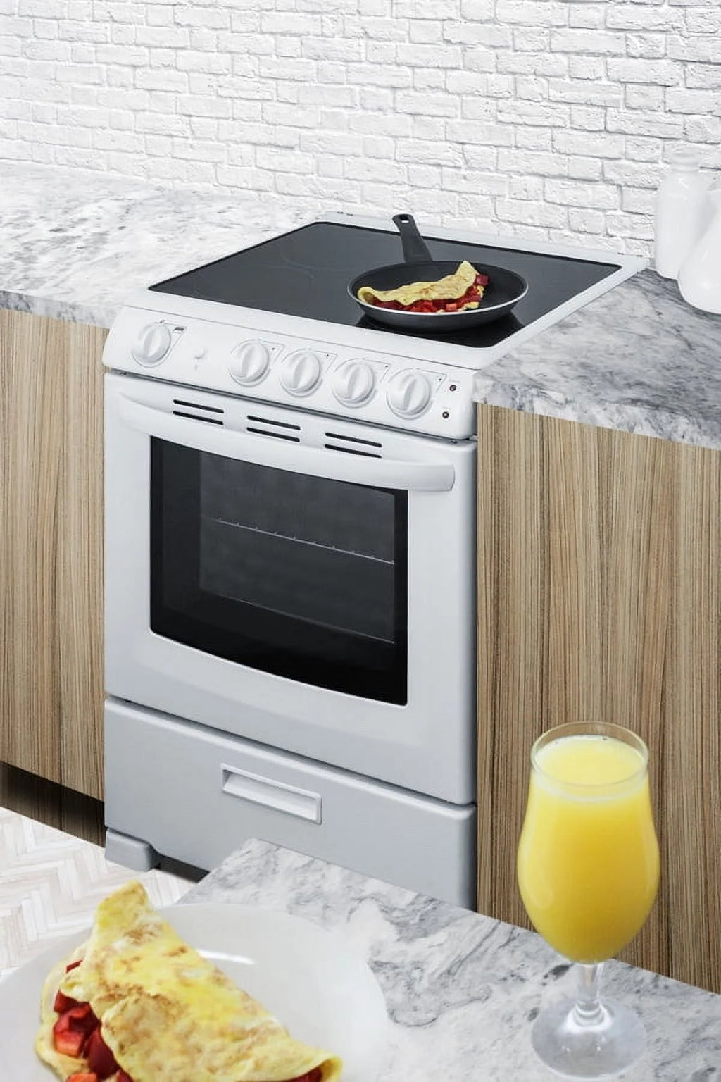 24" Wide Electric Smooth-Top Range