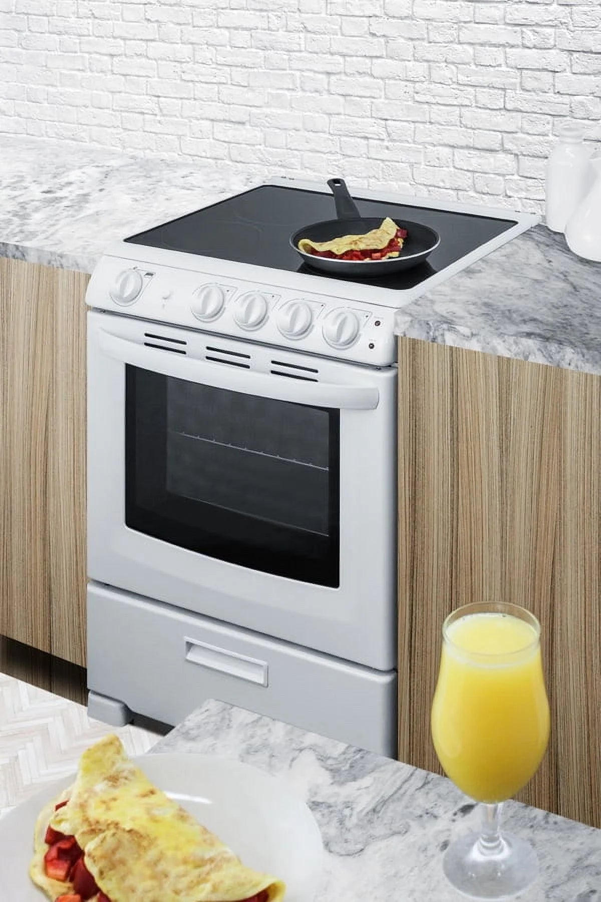 24" Wide Electric Smooth-Top Range