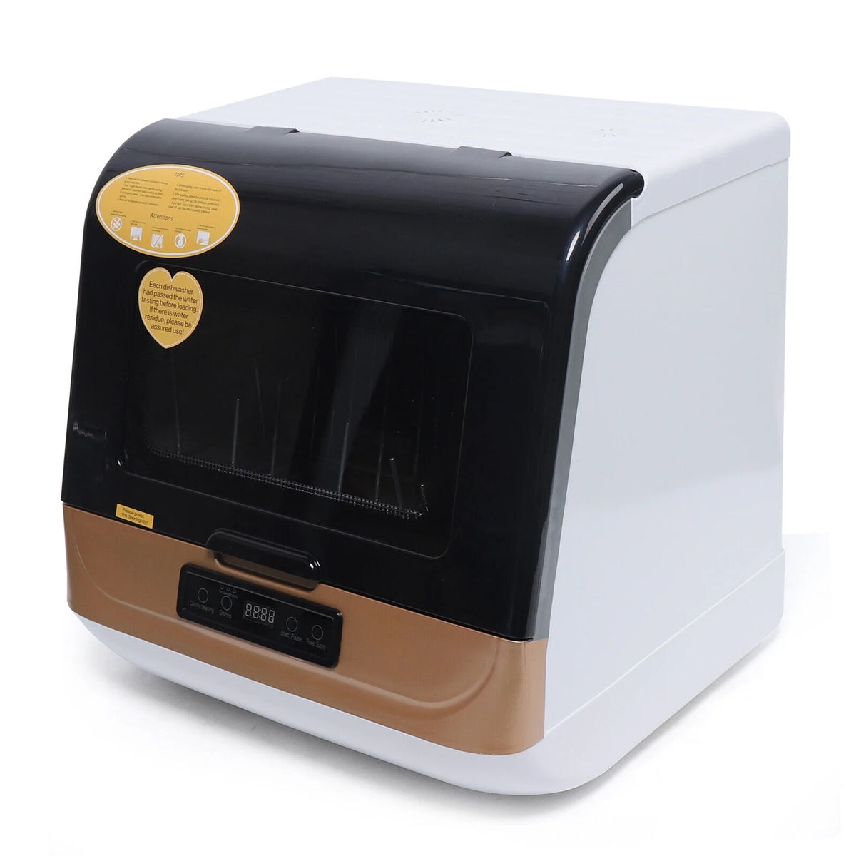 Portable Countertop Dishwasher W/Steam& Air-dry Function, 4 Washing Programs, 360° Streak-free Deep Cleaning for Home Apartments& Rvs (12-20pc Once)