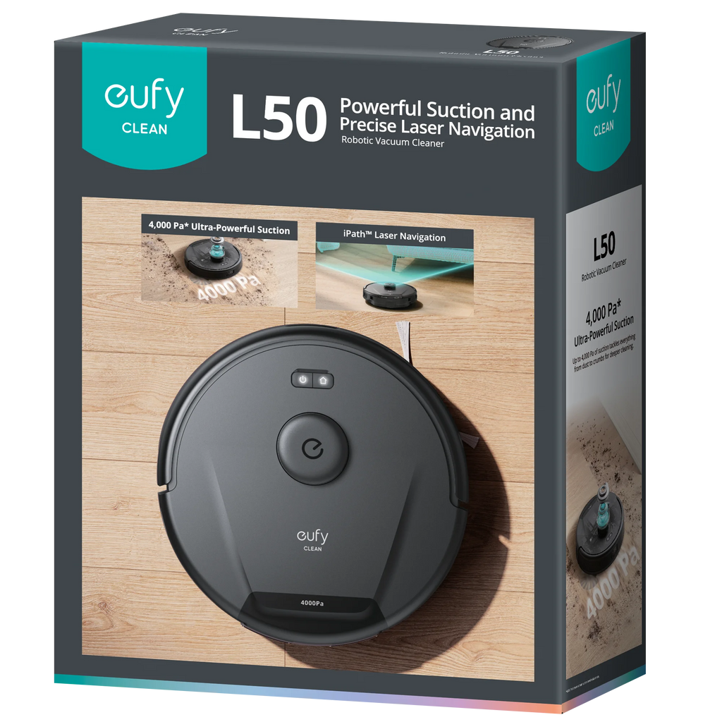 eufy Clean L50 with 4,000 Pa Ultra Strong Suction, Multi-floor Cleaning, BoostIQ�? Customizable Mapping T2265Z11, New