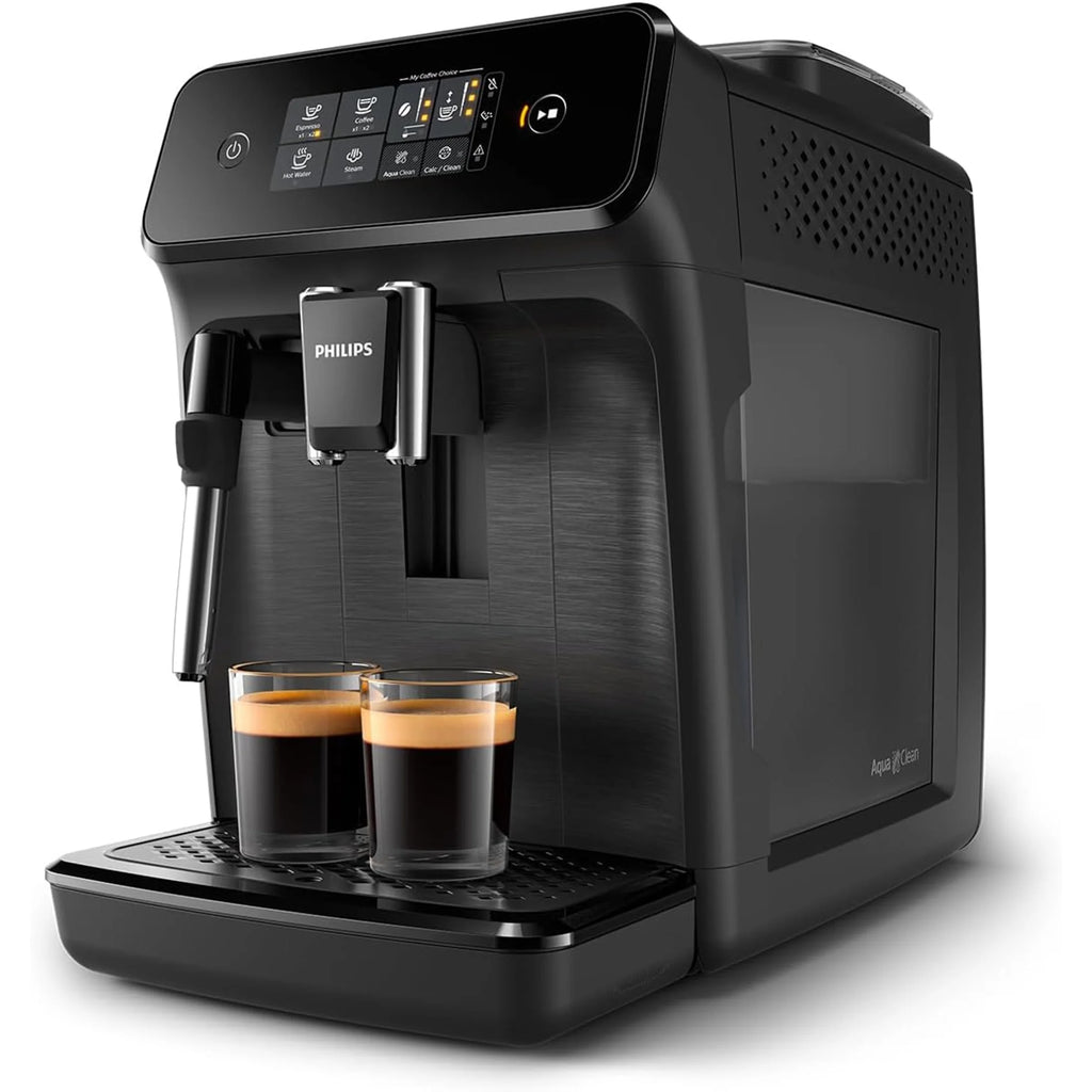 Philips 1200 Fully Automatic Espresso Machine with Milk Frother, Black