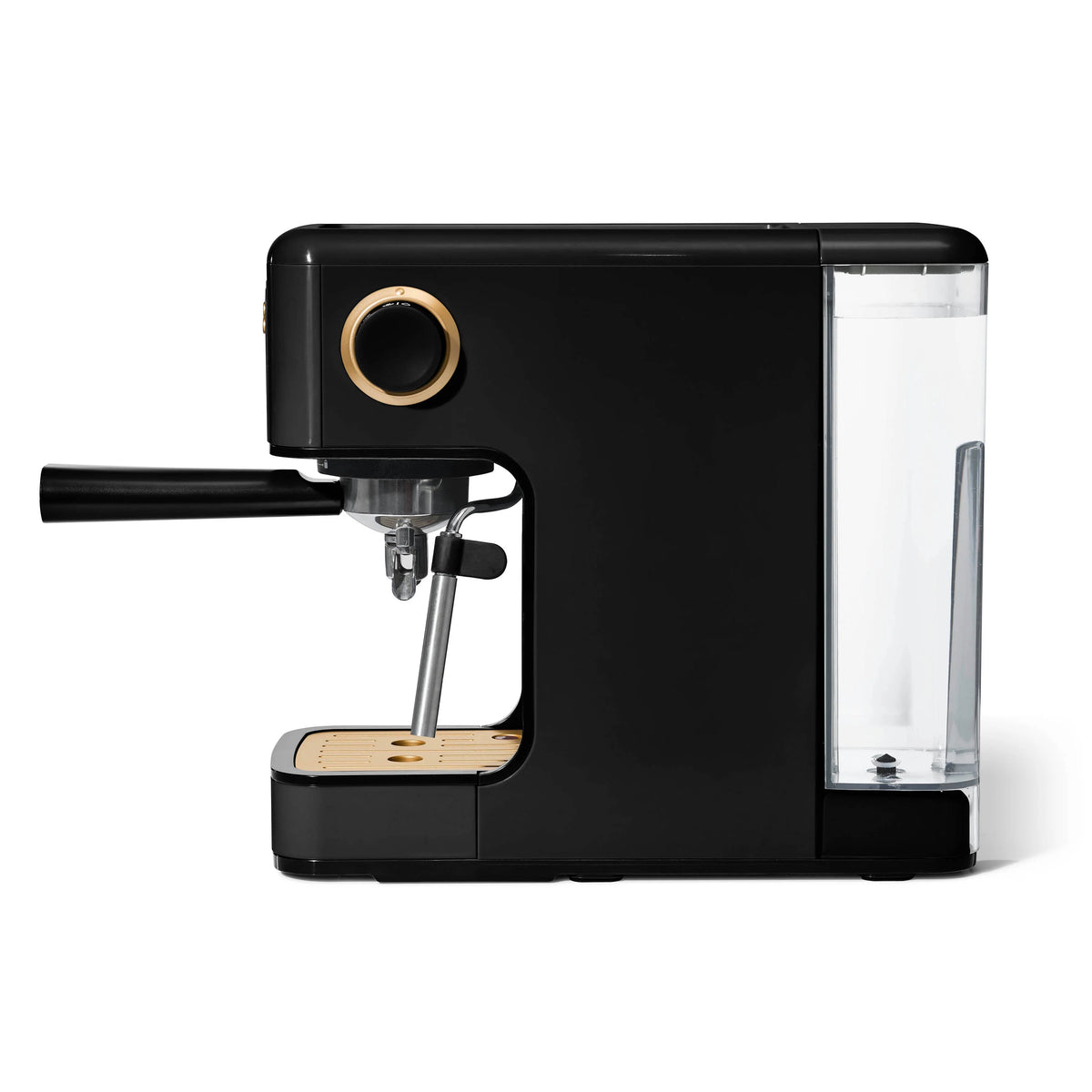 Beautiful Slim Espresso Machine with 20-Bar Pressure, Black Sesame by Drew Barrymore