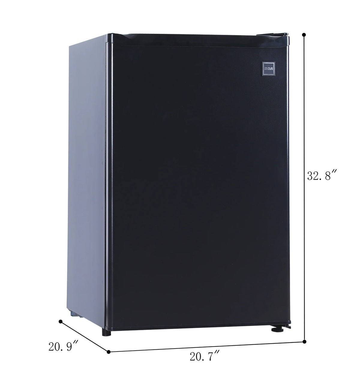 RCA 4.5 Cu ft Single Door Compact Refrigerator RFR464, Black