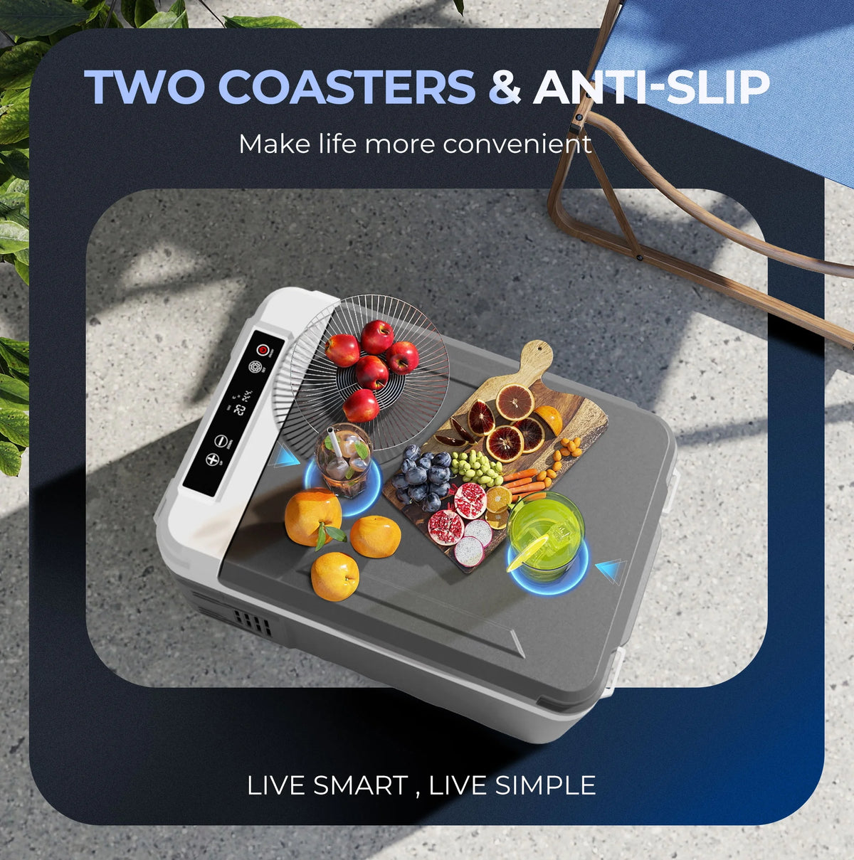 Simzlife 12 Volt Refrigerator, 11 Quart (10L) Car Fridge with APP Control, Car Refrigerator -4℉~68℉, Portable Freezer for RV, Camping, Travel