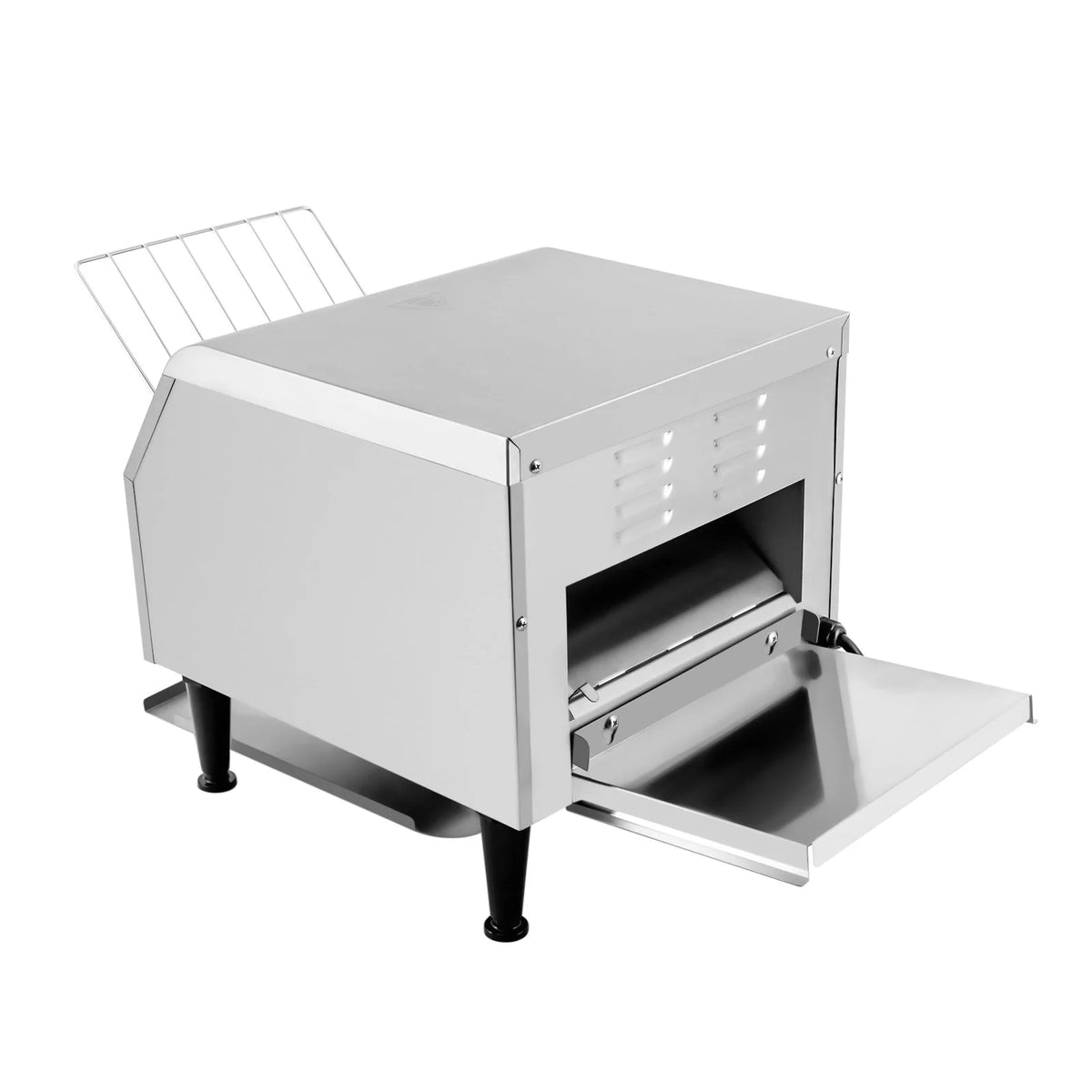 Miumaeov 300 Slices/Hour Commercial Conveyor Toaster, 2200W Stainless Steel Heavy-Duty Industrial Toasters with Double Heating Tubes, Countertop Electric Restaurant Equipment