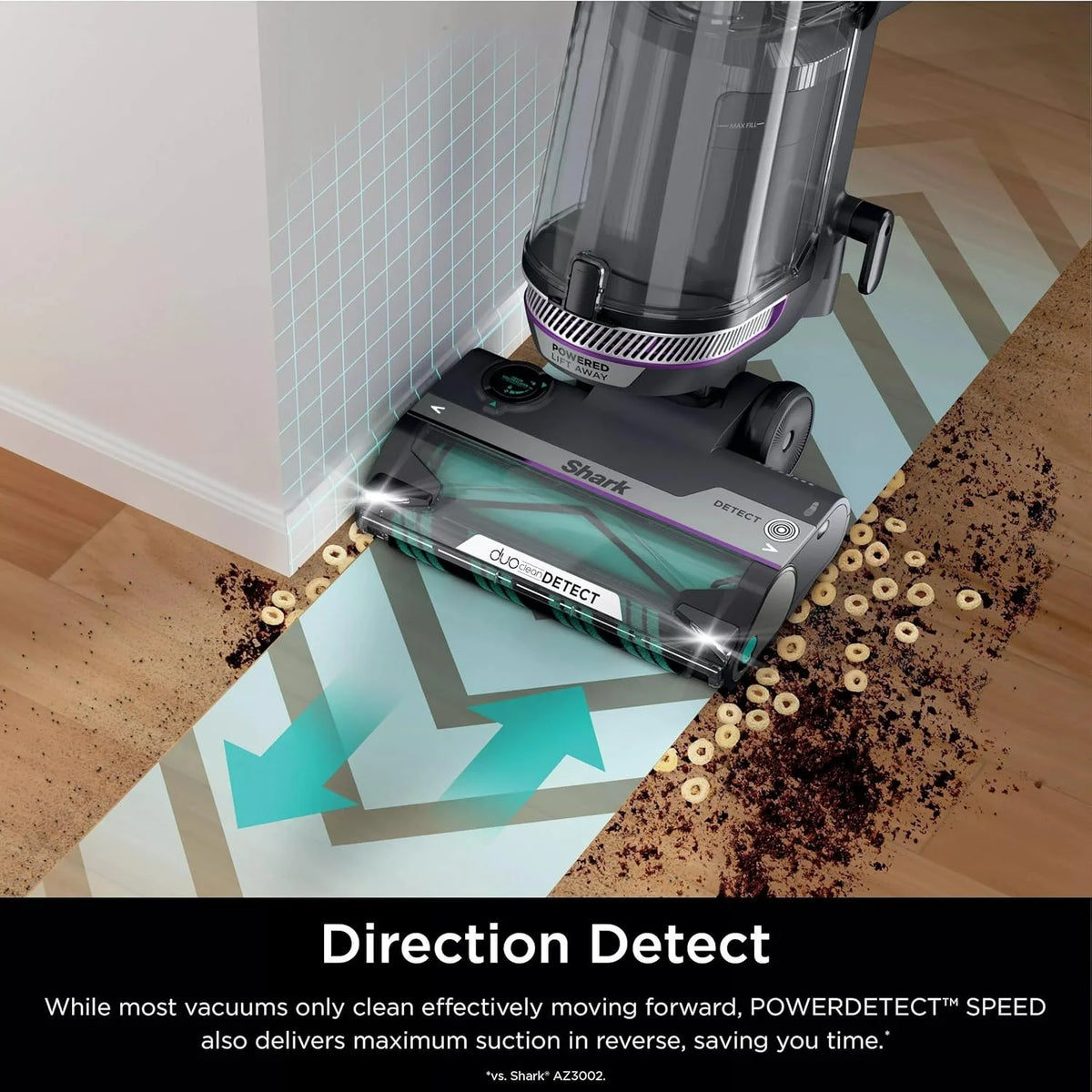 Restored Shark AZ3901 POWERDETECT Upright Vacuum Cleaner with DuoClean Technology, Odor Neutralizer Technology, Powered Lift-Away, Self Cleaning Brushroll (Refurbished)