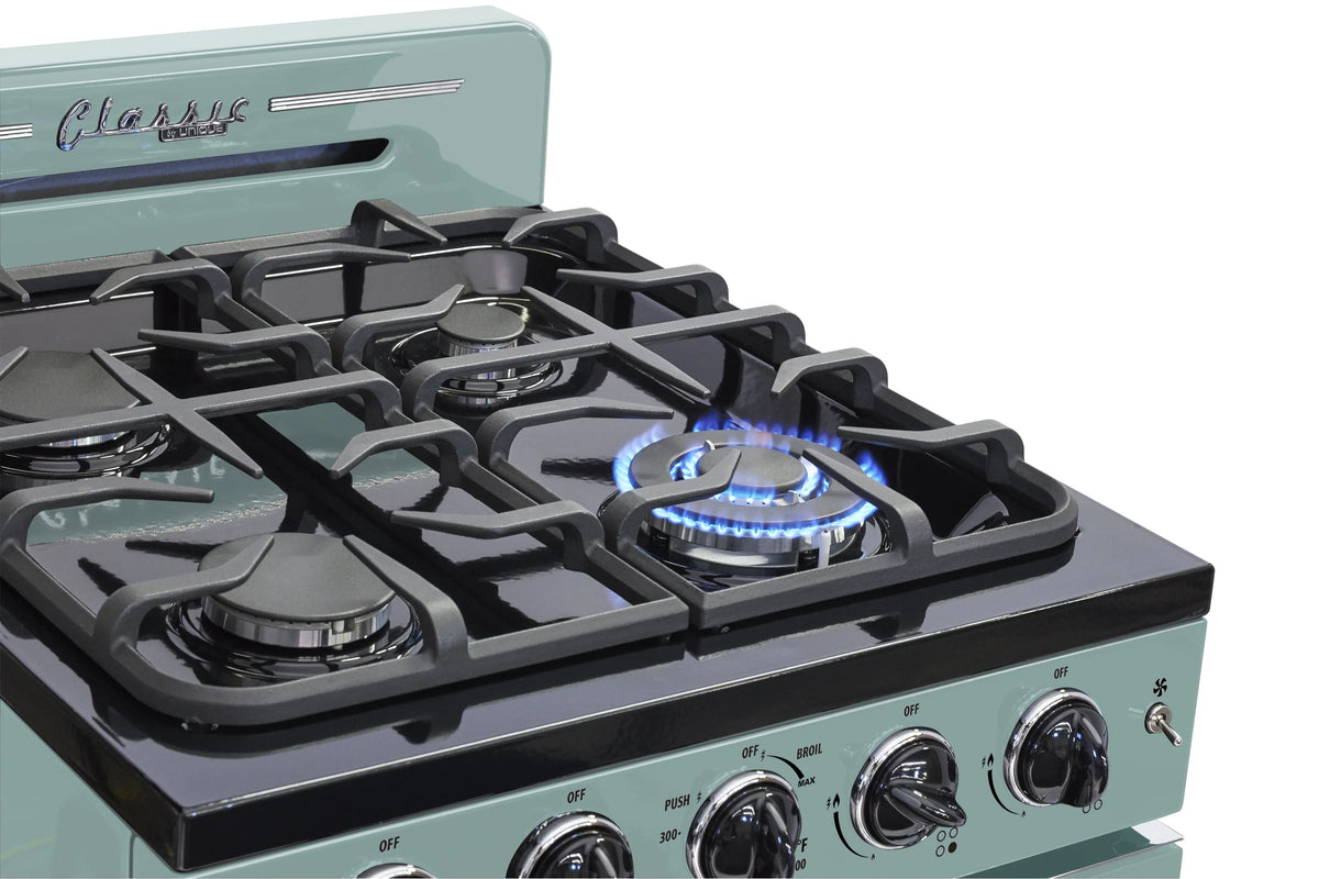 Unique Classic Retro 24" 2.9 cu/ft Freestanding Gas Range with Convection Oven and Sealed Burners