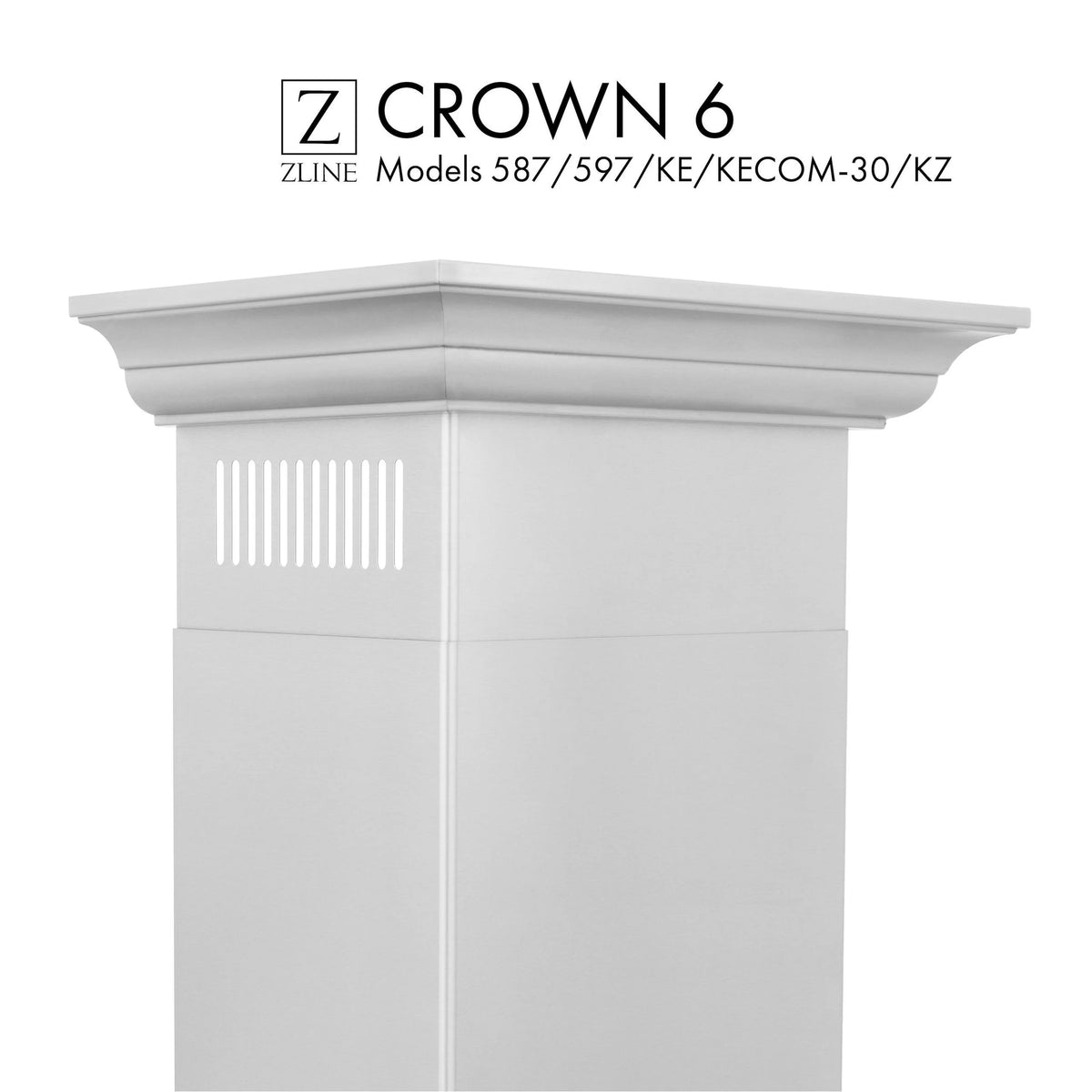 ZLINE Crown Molding Profile 6 for Wall Mount Range Hood CM6587597KEKECOM30KZ