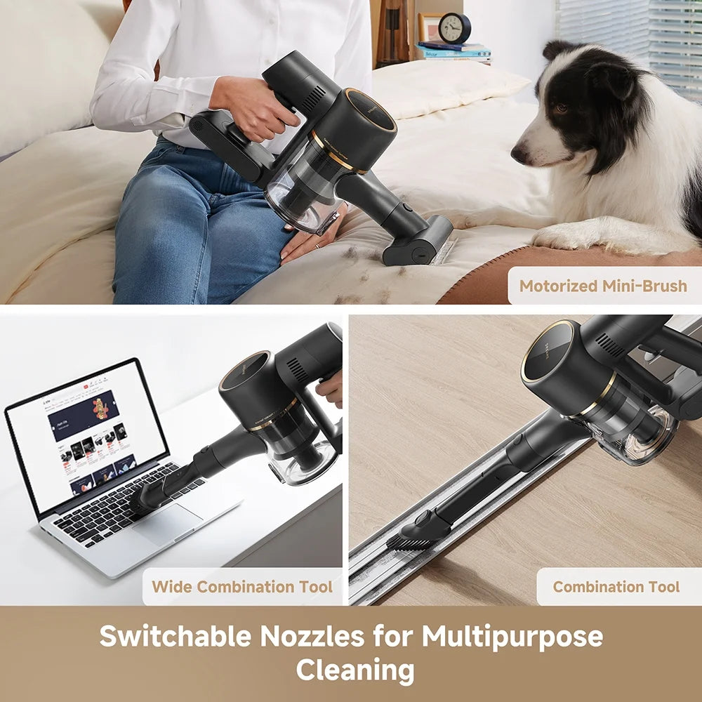 dreame U10 Cordless Stick Vacuum 100AW Suction Power 40-Minute Runtime LED Light