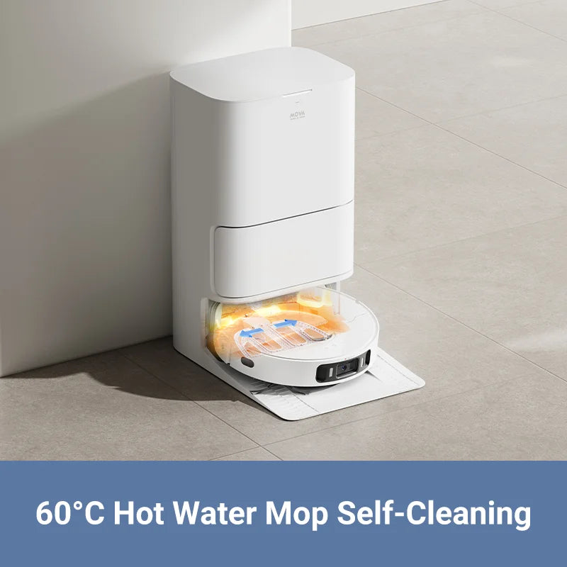 MOVA S20 Ultra Robot Vacuum Mop Cleaner,8.3KPa Suction,Hot Water Washing/Drying,Self Empty&Refilling