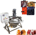Jacketed Kettle Commercial Electric Cooking Pot Stirring Scraping Edge Three-Phase Tilting Soup Chili Sauce Beverage Jam Porridge 13.2 Gal 220V