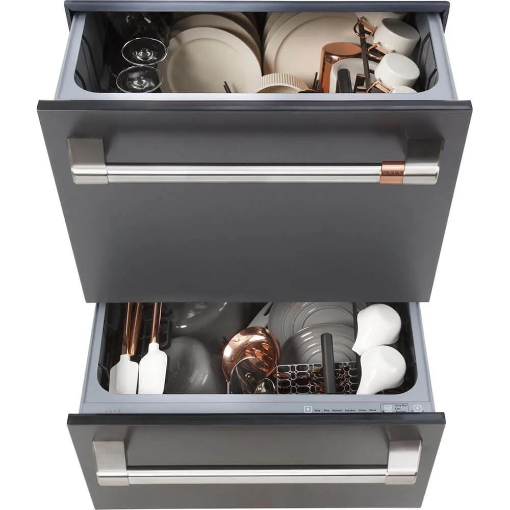 Café CDD420P3TD1 49 dBA Matte Black Double Drawer Dishwasher