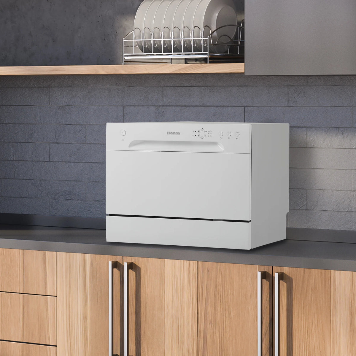 Danby 6 Place Setting Countertop Dishwasher in White (DDW621WDB)