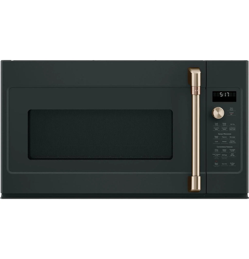 Café CVM517P3RD1 1.7 Cu. Ft. Matte Black Convection Over-the-Range Microwave with Air Fry