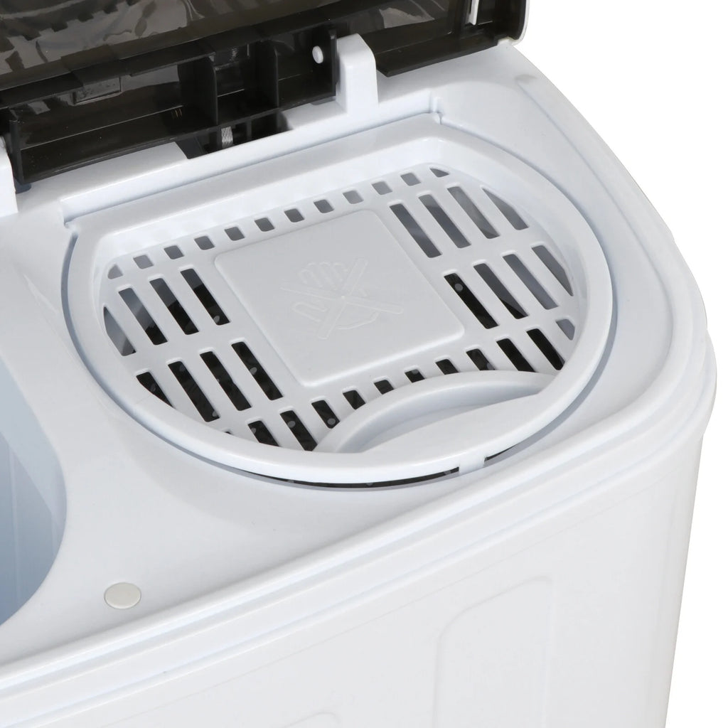 Veado Compact Portable Washer & Dryer Set - All - in - One Mini Washing Machine with Spin Dryer, Energy - Efficient, Space - Saving Design, Ideal for Apartments, Dorms, RVs, White Finish