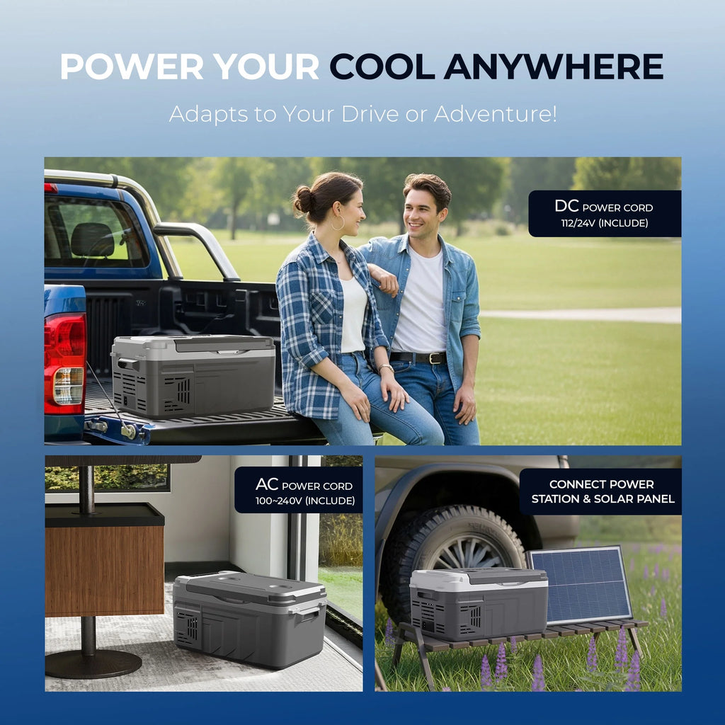 Simzlife 12 Volt Refrigerator, 11 Quart (10L) Car Fridge with APP Control, Car Refrigerator -4�H~68�H, Portable Freezer for RV, Camping, Travel
