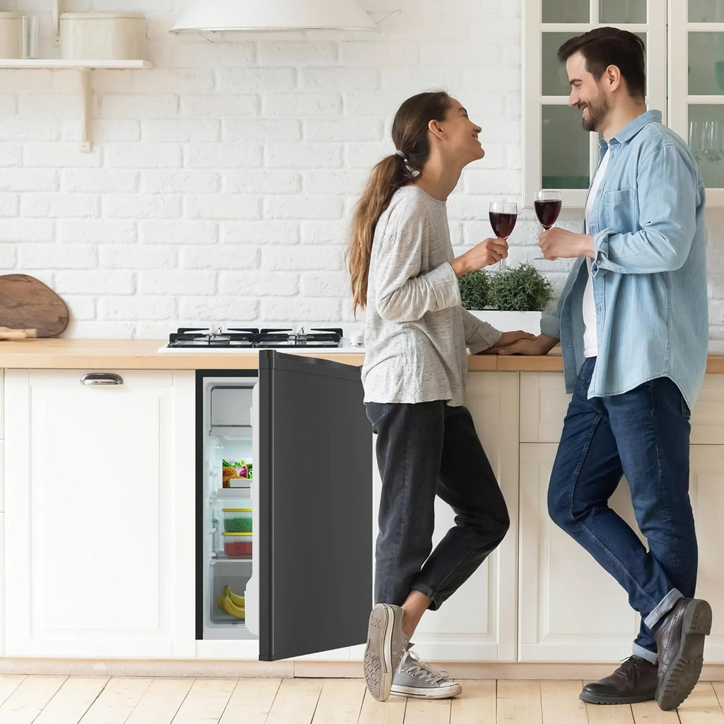 Adoolla 4.3 Cu.Ft. Single Door Mini Refrigerator with Top Freezer and 7 Adjustable Temperature Settings