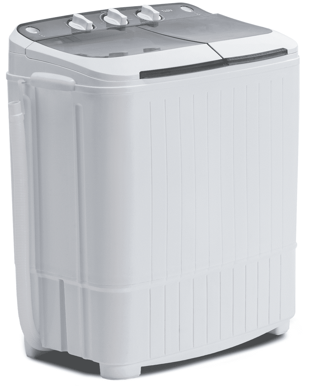 TABU 16.5lbs Portable Washing Machine,Electric Twin Tub Wash&Spin Combo,Semi-Automatic Washer,Gray