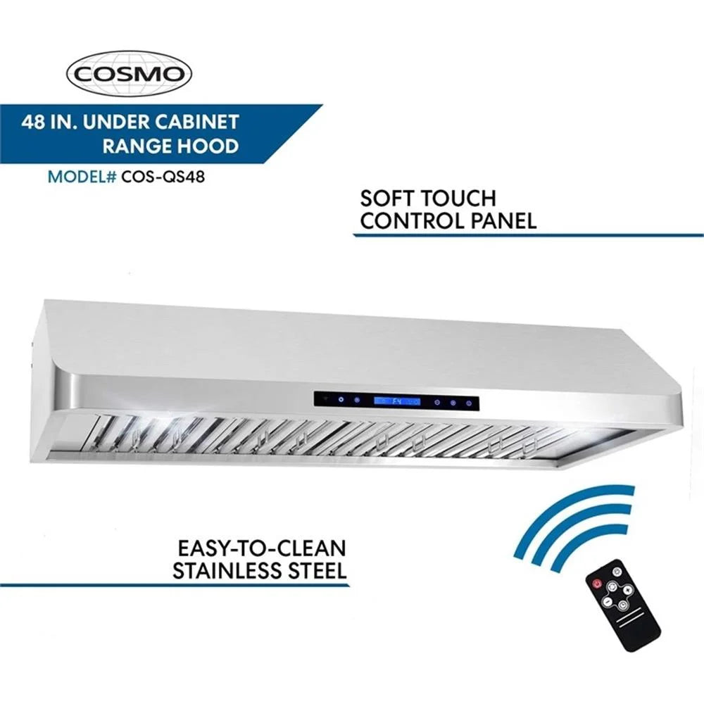 Cosmo 48" Double Oven Gas Range & Range Hood & Dishwasher Set - Liquid Propane
