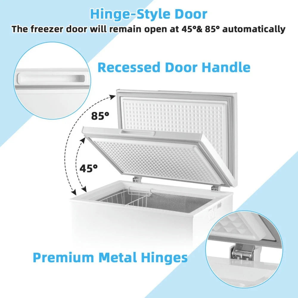 Kadyn Refrigerator,Kitchen Cooler Fridge,3.5/5 Cu.ft Compact Chest Freezer with Removable Storage Basket-5 Cubic Feet
