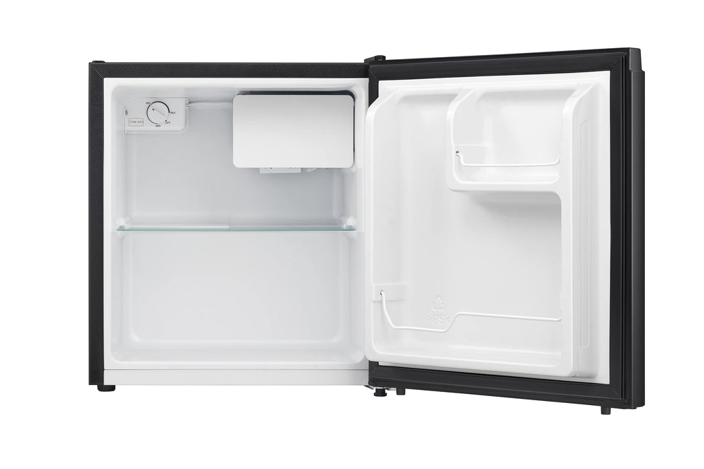 Hisense 1.6 Cu ft Single Door Mini Fridge, Black, Energy Star, 1 Year Warranty, WMS017M6XBE New