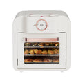 Aria 16QT Retro Compact Multifunctional Air Fryer Toaster Oven with Accessories  - Pearl