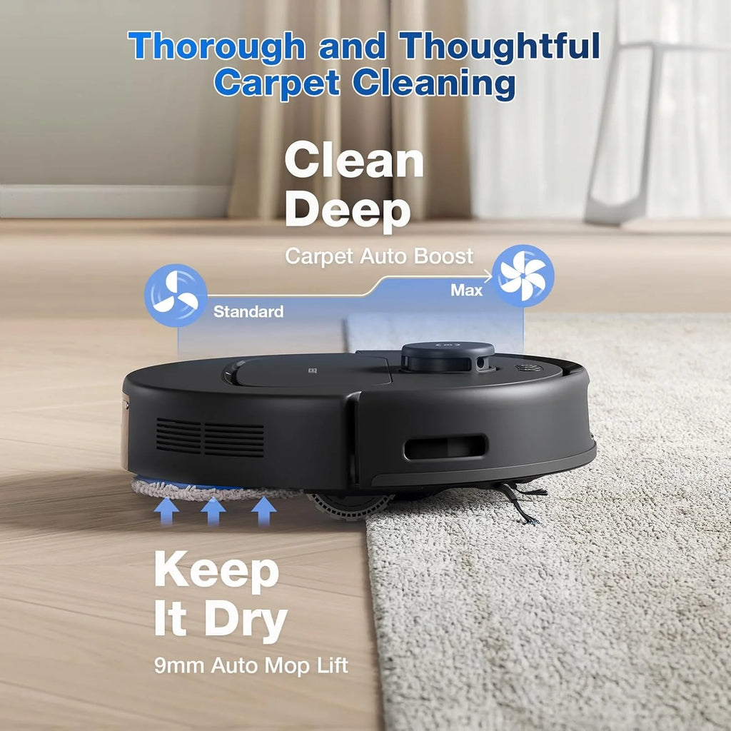 ECOVACS DEEBOT N30 Omni Robot Vacuum & Mop, 10000Pa Suction, TruEdge Mopping, ZeroTangle 2.0 Technology