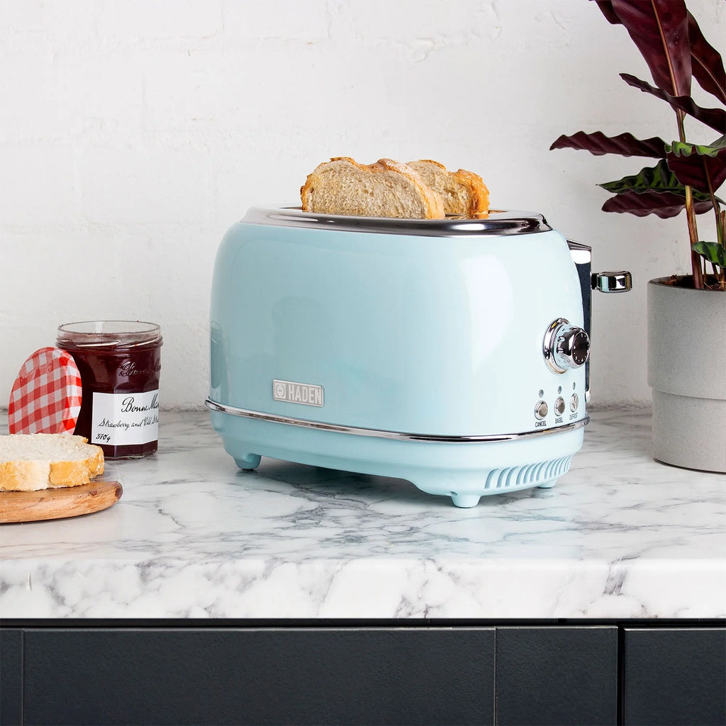 Haden Heritage 1.7 Liter Electric Kettle with 2 Slice Bread Toaster, White