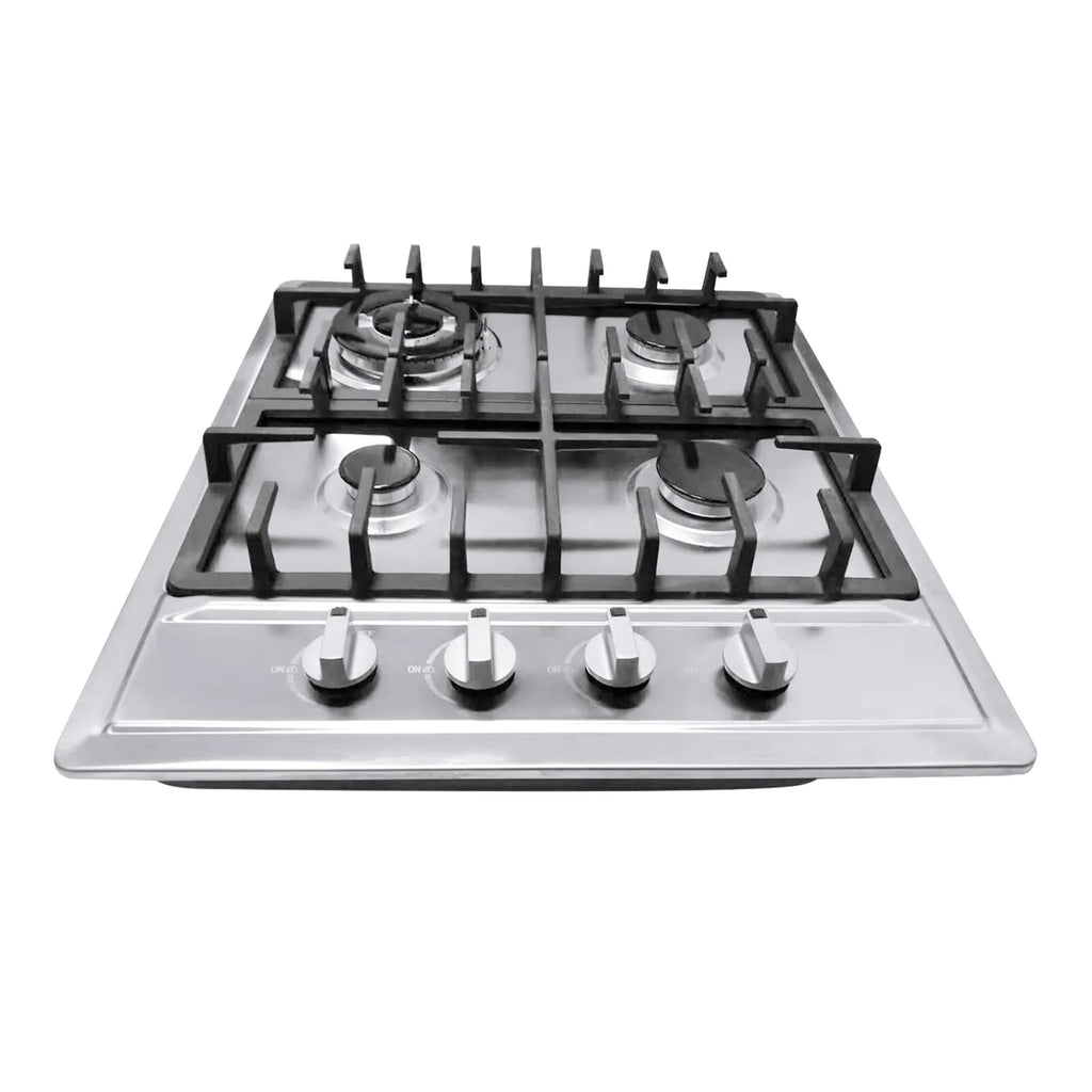 Stainless Steel 4-Burner Gas Stove, 3.0KW+1.75KW+1.0KW, Built-In Cooktop with Rotary Switch for Homes, Restaurants