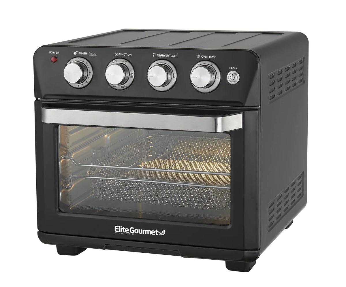 Elite Gourmet Deluxe 25L Air Fryer Oven (Black)