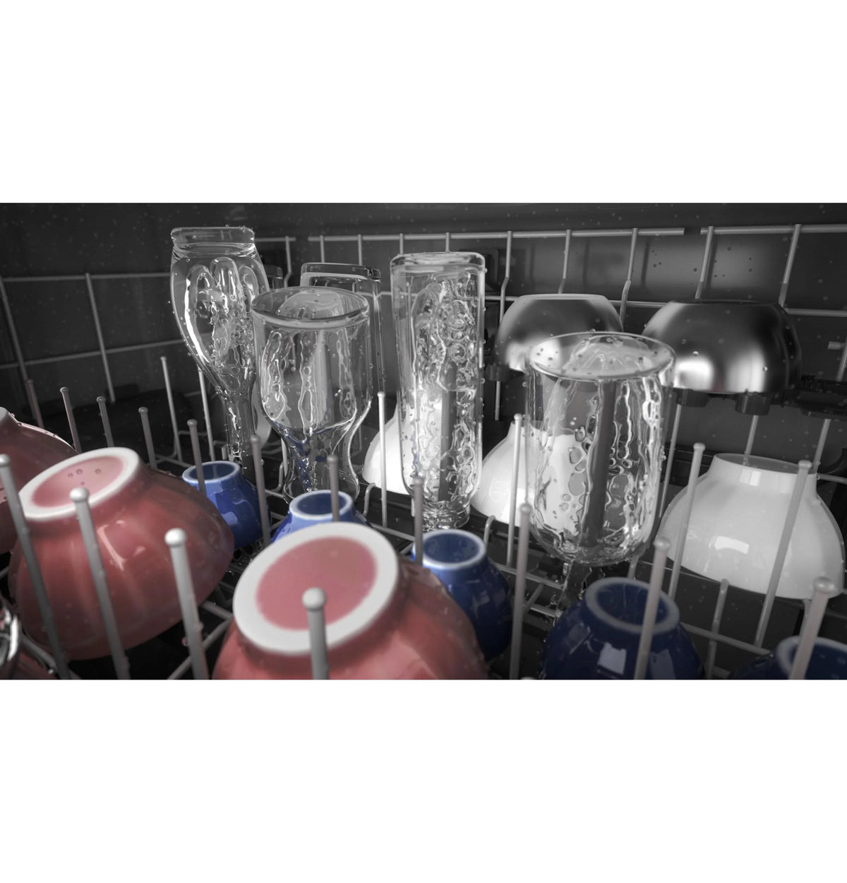 GE Top Control with Plastic Interior Dishwasher Sanitize Cycle & Dry Boost - GDP630PGRWW
