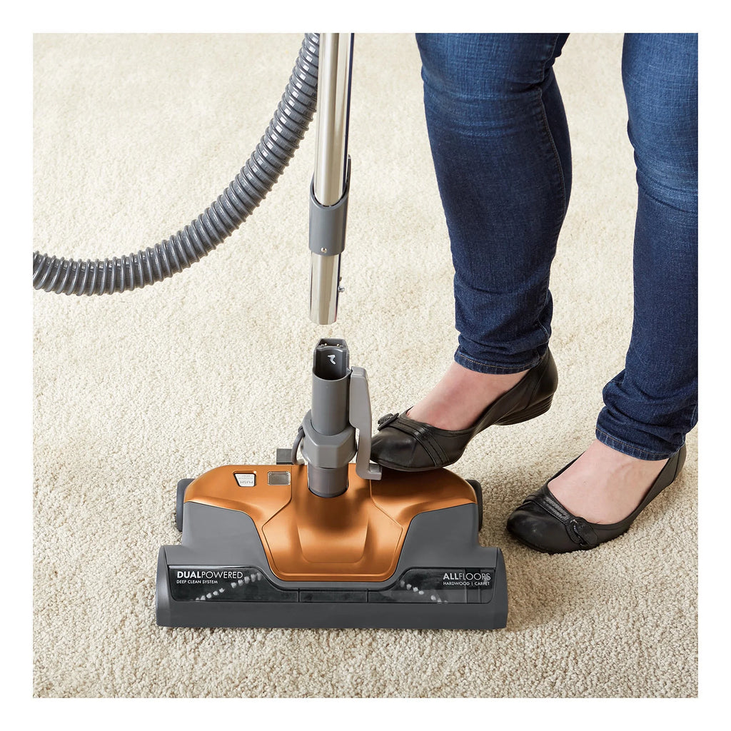 Kenmore 81214 200 Series Pet Friendly Lightweight Bagged Canister Vacuum with HEPA, 2 Motor System, and 3 Cleaning Tools-Orange