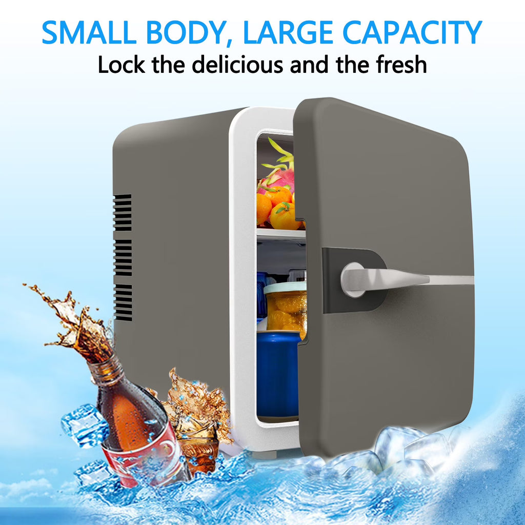 Mini Fridge, Portable Small Refrigerator 6L Cooler Compact Fridge for SkinCare, Food and Drinks, Small Fridge for Bedroom, Dorm, Car, Office Desk