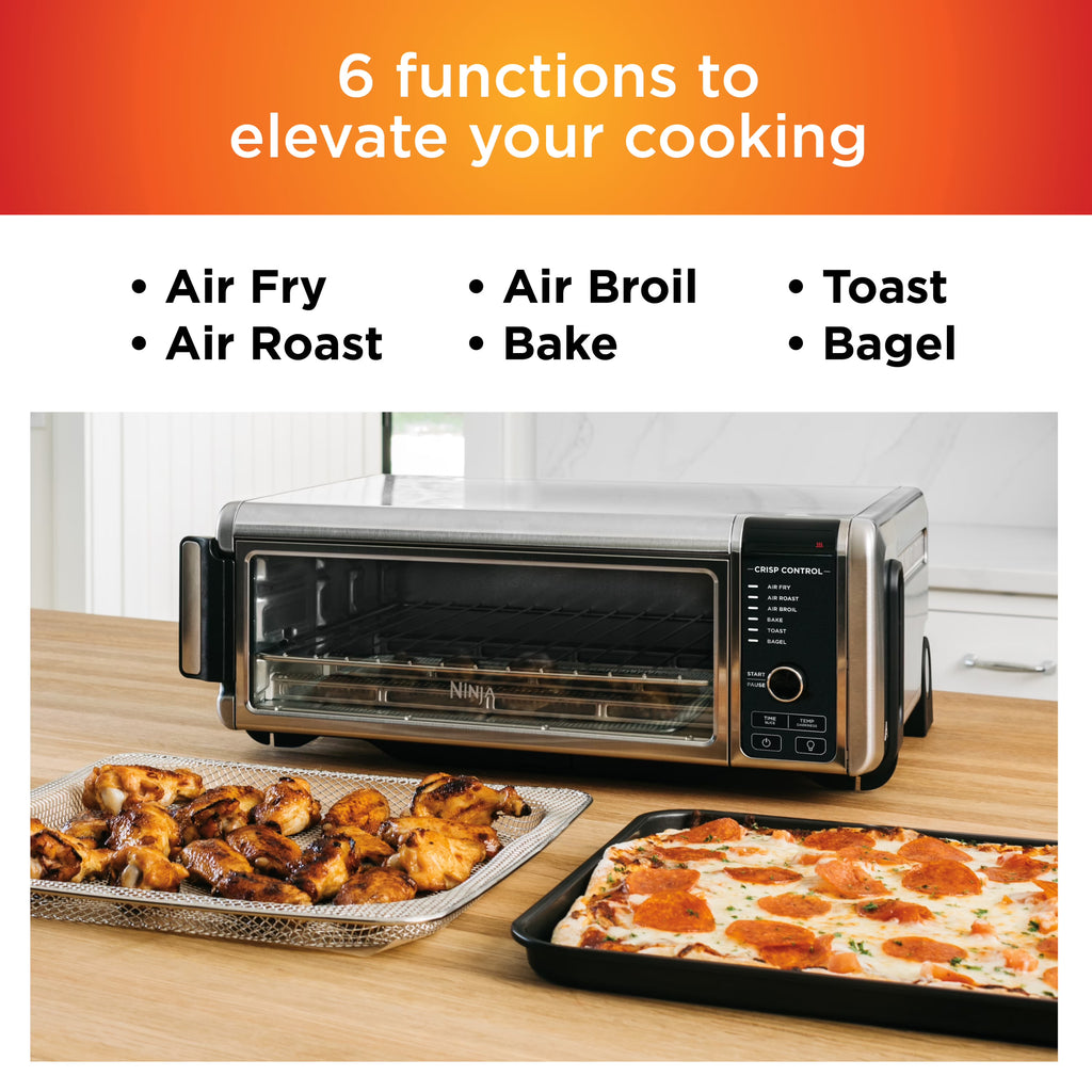 The Ninja? Foodi? Digital Air Fry Oven, Convection Oven, Toaster, Air Fryer, Flip-Away for Storage, 1800 watts, Stainless Steel, SP100