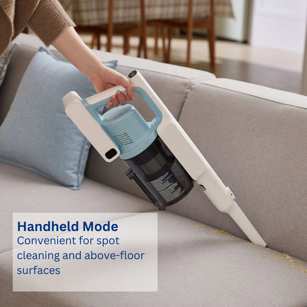 Tineco GO Cordless Stick Vacuum, 40 min Run Time - Powder Blue (GO203)