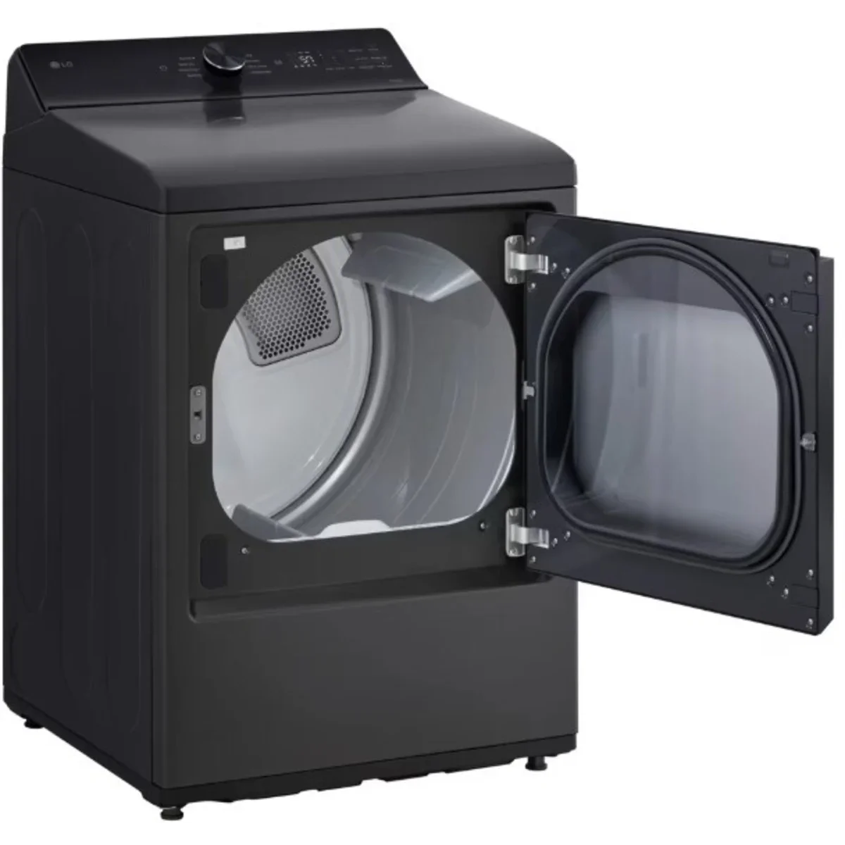 LG 27 Inch Rear Control Gas Dryer with 7.3 cu ft. Ultra Capacity, AI Sensor Dry, Quiet Operation in Black DLG8201L