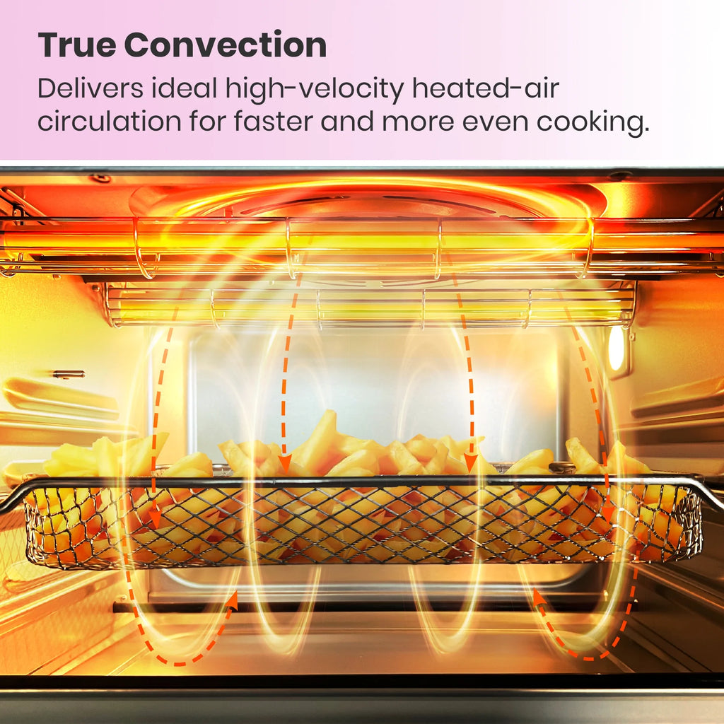 VAL CUCINA 10-IN-1 AIR FRYER TOASTER OVEN -  BRUSHED STAINLESS STEEL