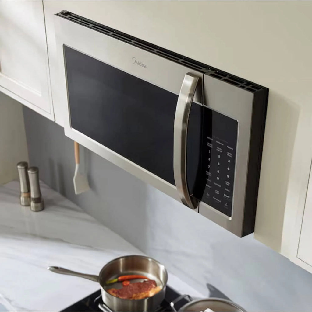 Midea Over The Range Microwave Oven with Sensor Cooking, 1.7?Cu. ?Ft., Stainless Steel, MMO17S3AST