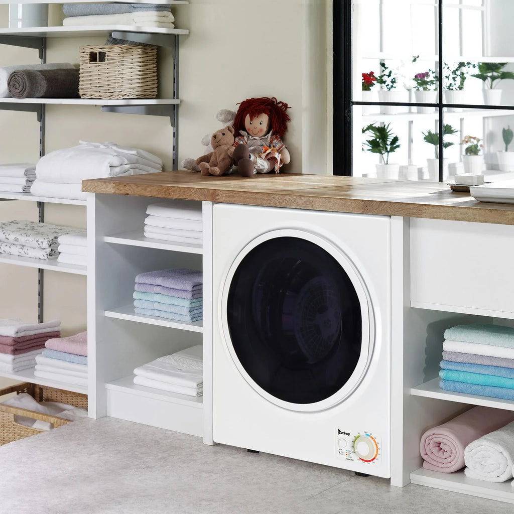 Zimtown 1.6 cu ft 110 V White Electric Compact Clothes Dryer