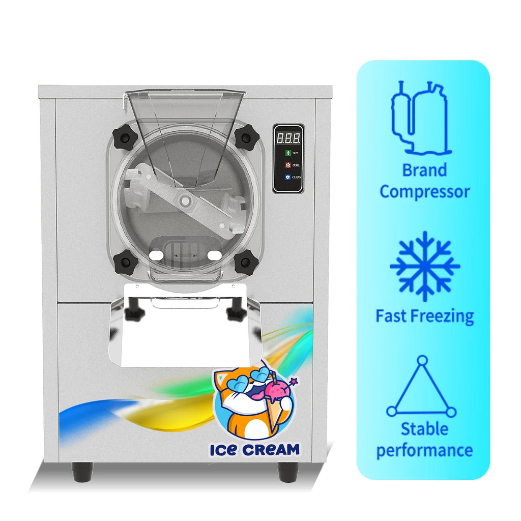 Kolice Commercial Countertop Gelato Italian Water Ice Hard Ice Cream Machine - Cylinder:4.5L