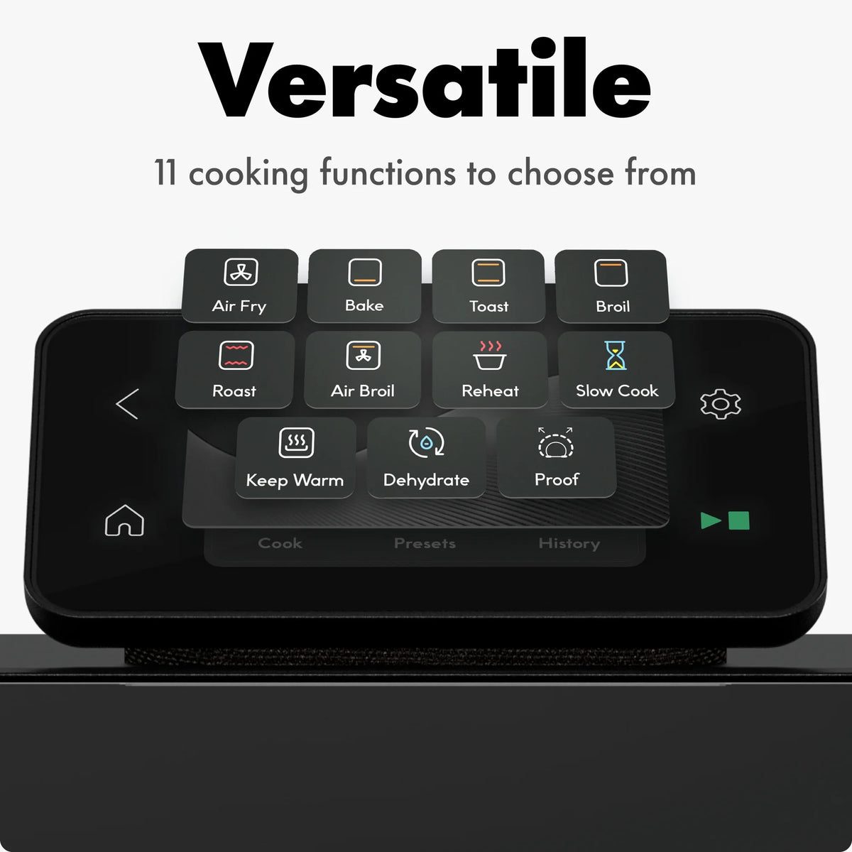 CHEF iQ MiniOven 25-Quart Countertop Oven with Touchscreen Controls - Black