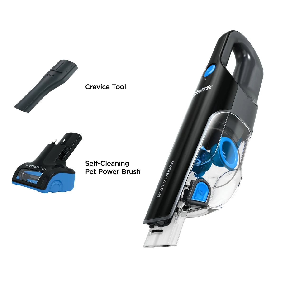 Shark UltraCyclone Cordless Handheld Vacuum, Pet-Friendly, Multi-Surface, Lightweight, with Cleaning Tools, CH950WM Black & Blue