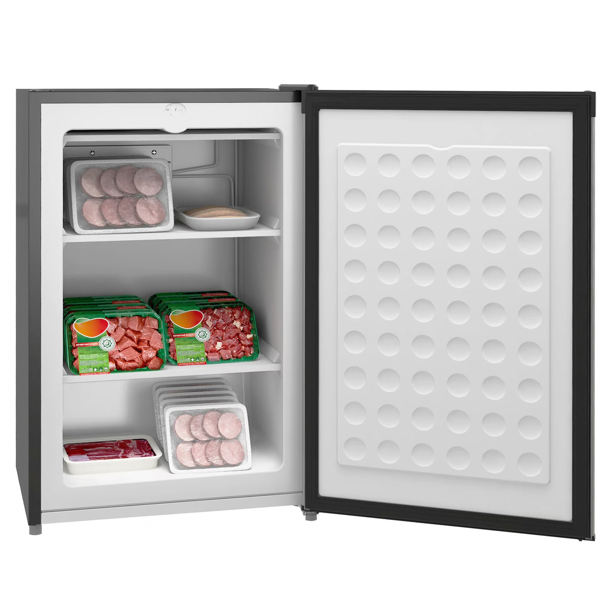 Upright Freezer, 3.0 Cubic Feet Compact Mini Freezer with Reversible Single Door and Adjustable Thermostat, Small freezer for Home, Dorm, Apartment, Home Office, Silver