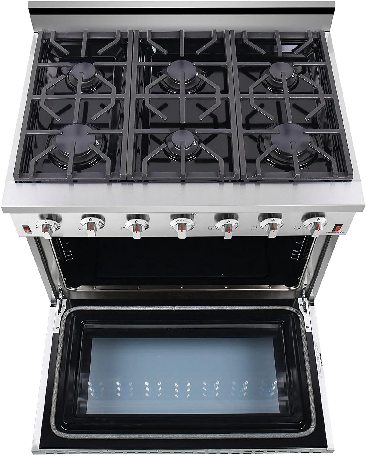 NXR Range 36�?5.5 cu ft Gas Range in Stainless Steel