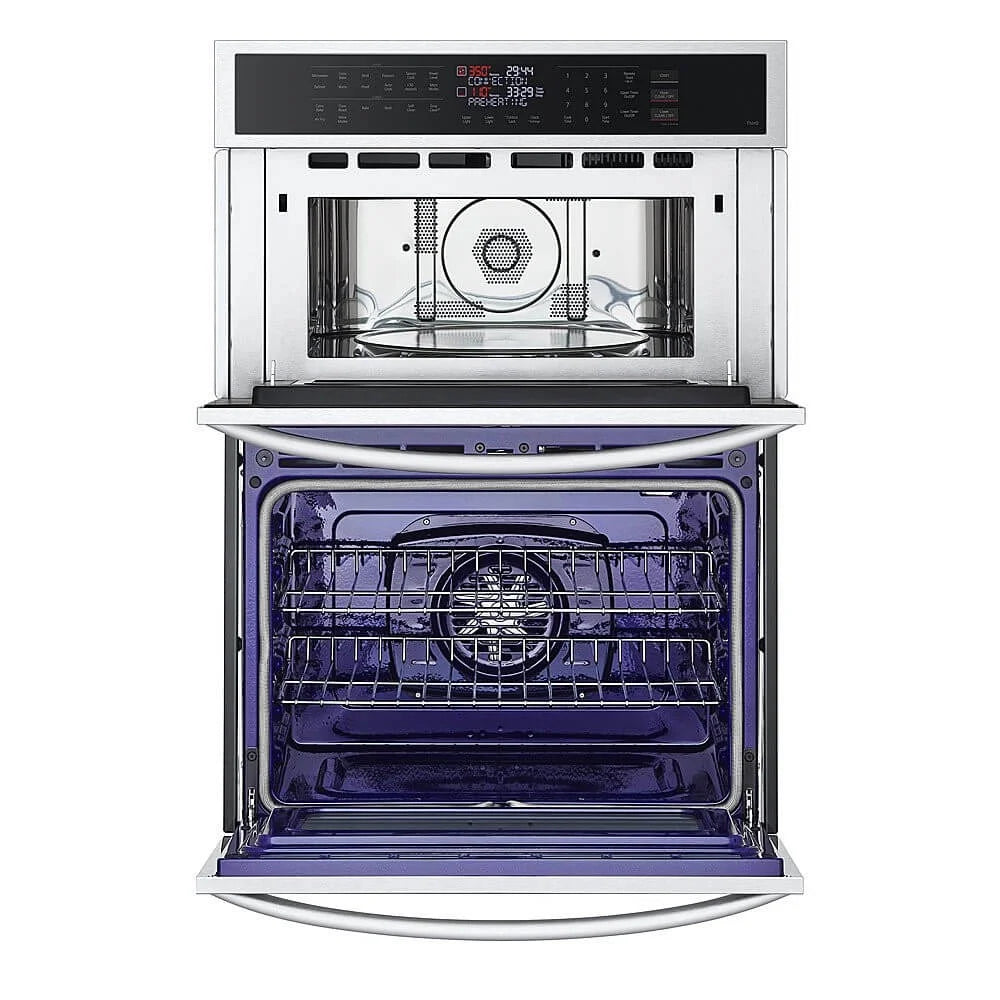 LG WCEP6423F 30 inch Stainless Steel Electric Convection Wall Oven and Microwave Combination