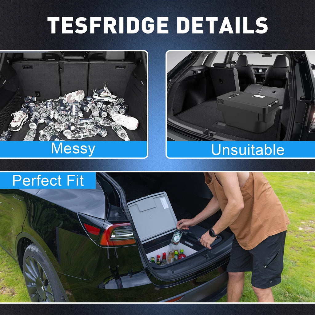 Chery Industrial Portable Car Refrigerator for Tesla Model Y, 35qt(33L) Car Freezer