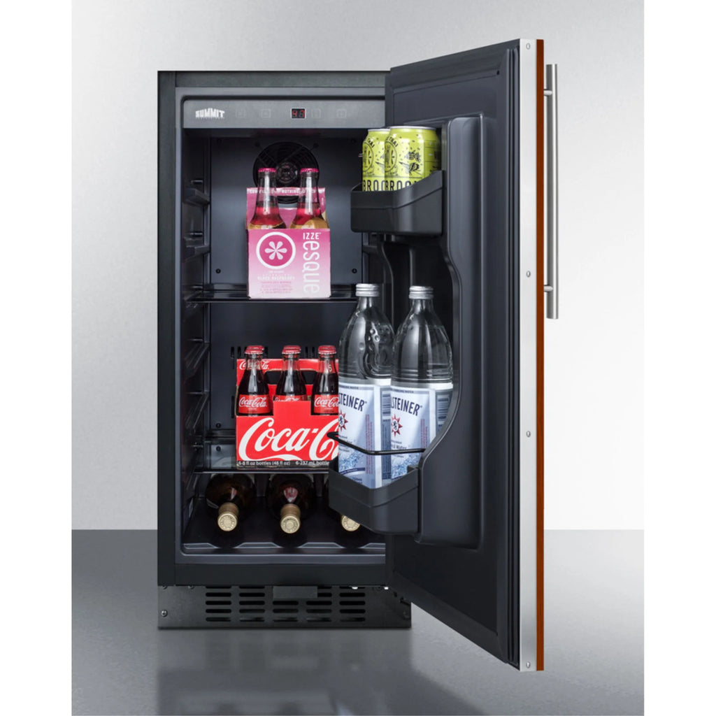 15" wide ADA compliant all-refrigerator for built-in or freestanding use with panel-ready door