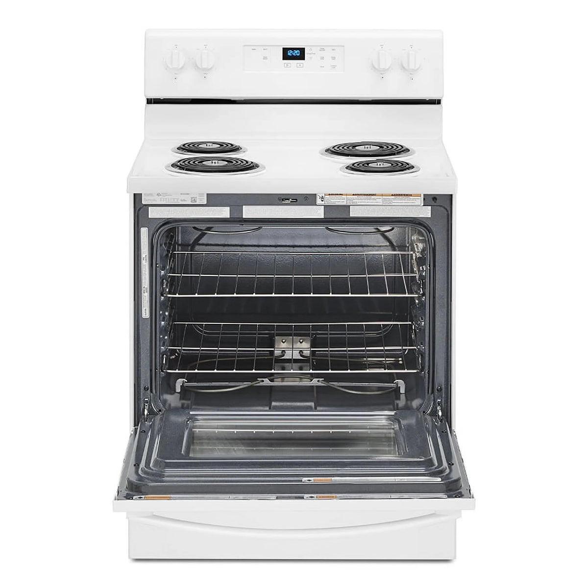 WHIRLPOOL WFC150M0JW 30" freestanding coil electric range